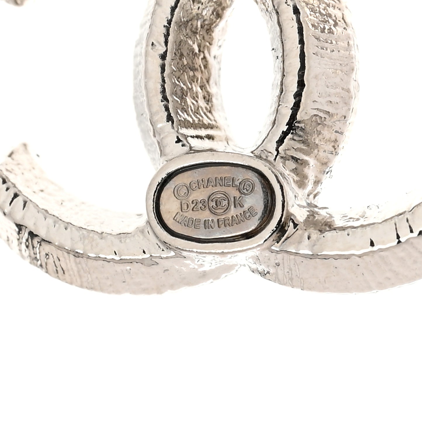 Crystal CC Earrings Silver