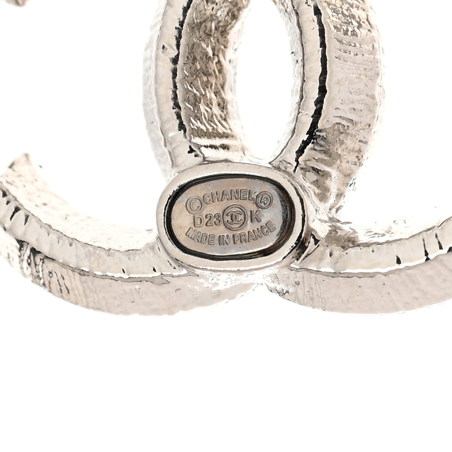 Chanel Crystal CC Earrings Silver 4 of 5