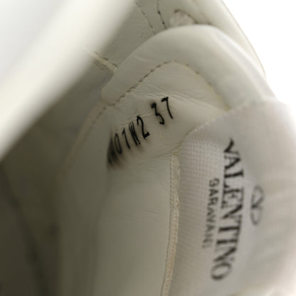 Valentino Garavani Calfskin Rockstud Untitled Open Sneakers 37 White 8 of 8