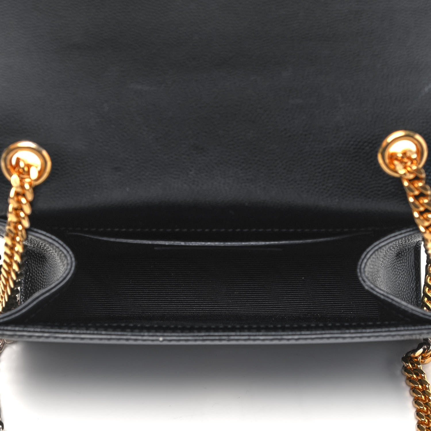 Saint Laurent Grain De Poudre Small Monogram Kate Satchel Black 5 of 9
