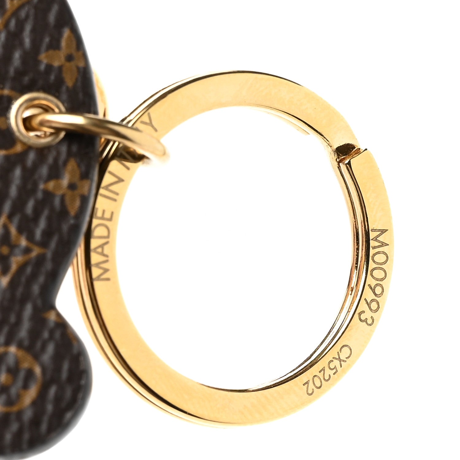 Louis Vuitton Monogram LV Panda Bag Charm Key Holder Black White