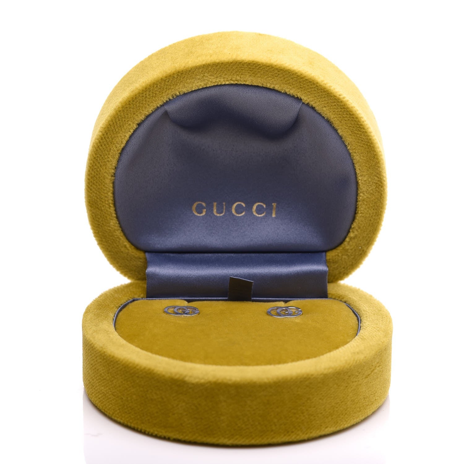 Gucci 18K White Gold GG Tissue Stud Earrings 5 of 5