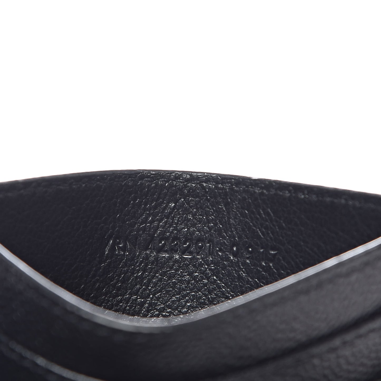Grain De Poudre Matelasse Chevron Monogram Credit Card Case Black