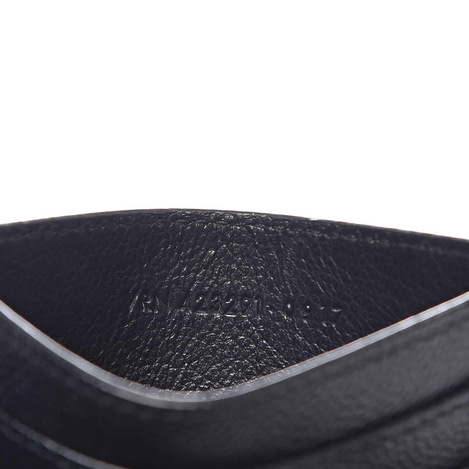 Saint Laurent Grain De Poudre Matelasse Chevron Monogram Credit Card Case Black 7 of 8