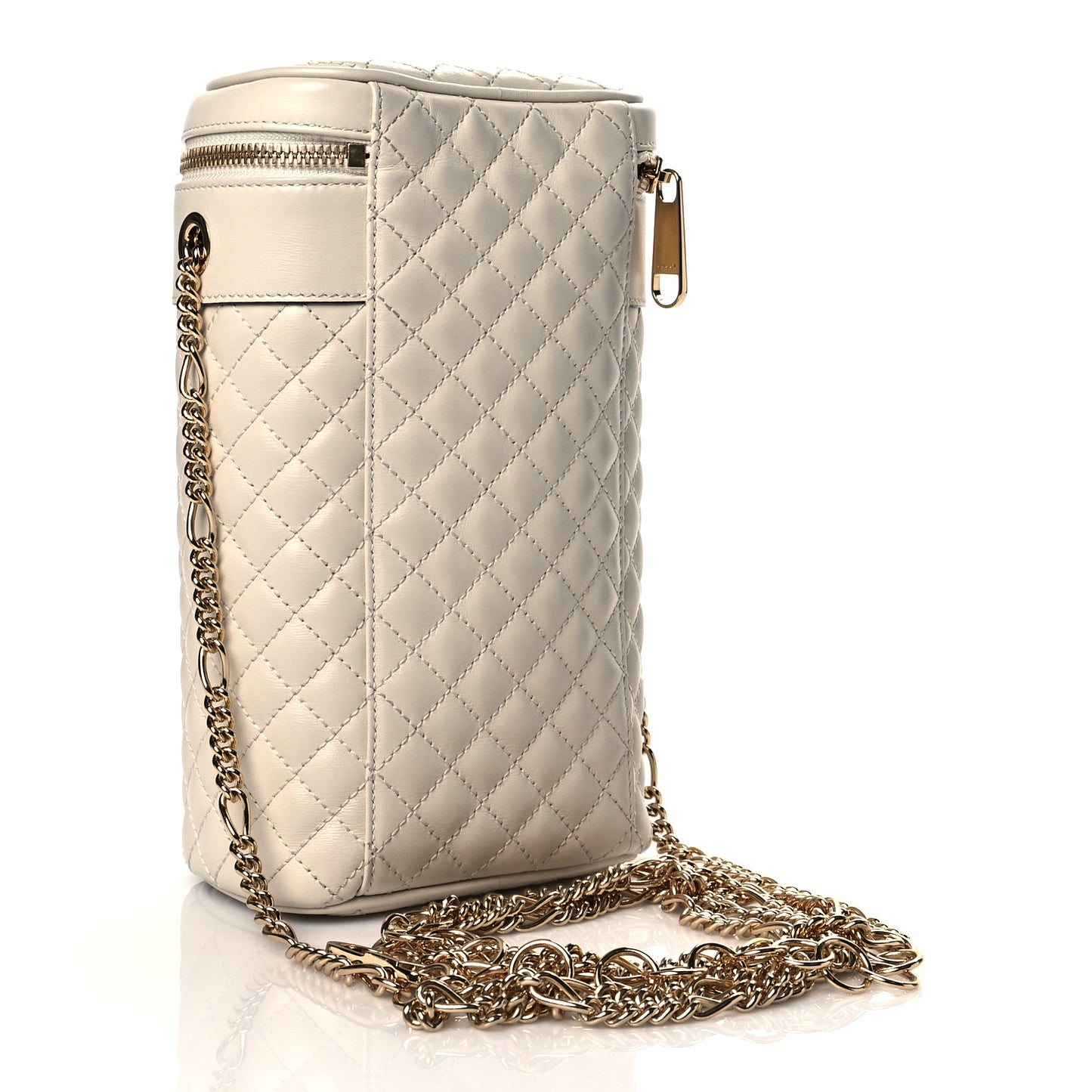 Calfskin Trapuntata Zumi Belt Bag Off White