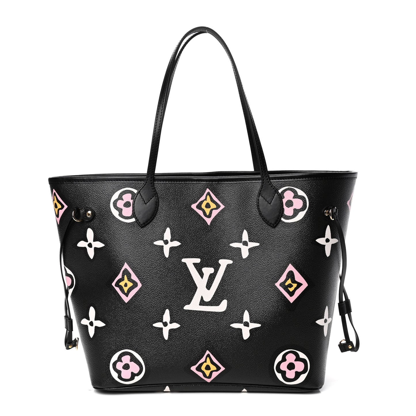 Monogram Giant Wild At Heart Neverfull MM Black