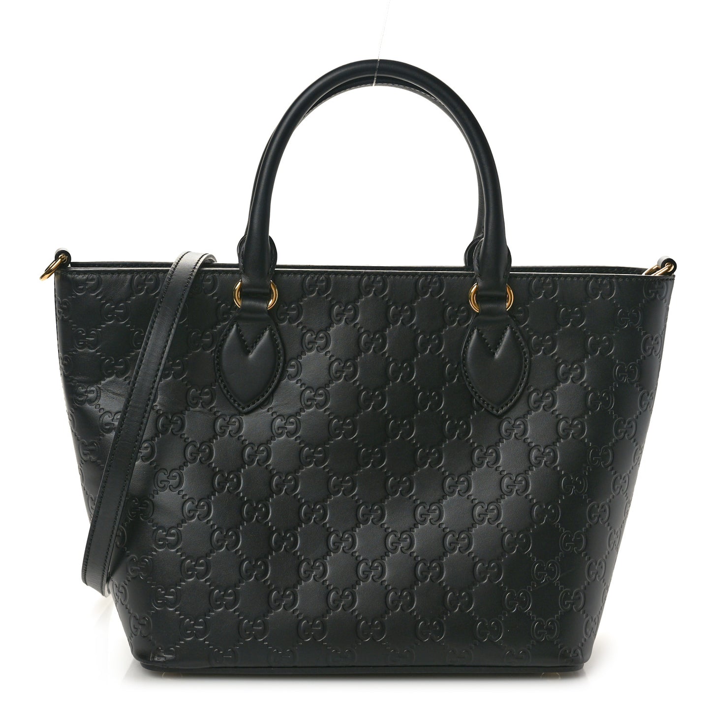 Guccissima Small Zippered Bucket Tote Black