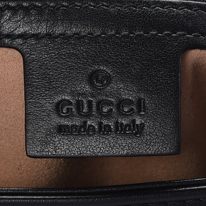 Gucci Calfskin Matelasse Small GG Marmont Shoulder Bag Black 8 of 9