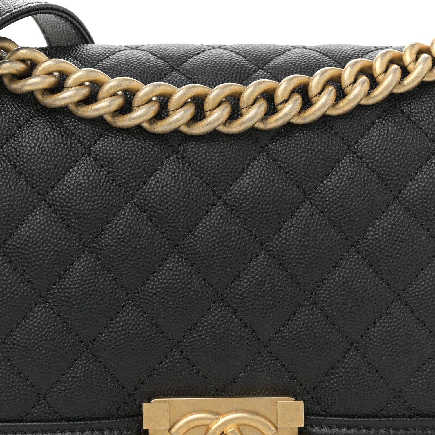 Chanel Caviar Quilted Medium Boy Flap Black 8 of 11