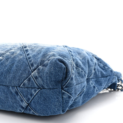 Chanel Denim Quilted Chanel 22 Blue 12 of 13