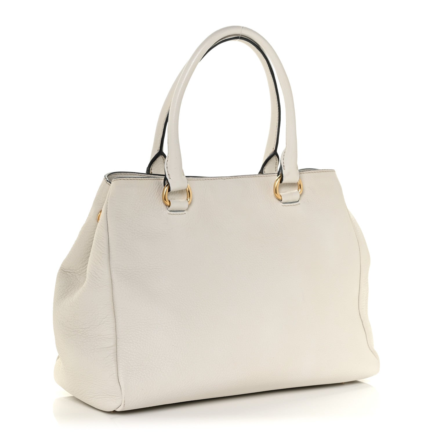Prada Vitello Daino Shopping Tote White 2 of 9