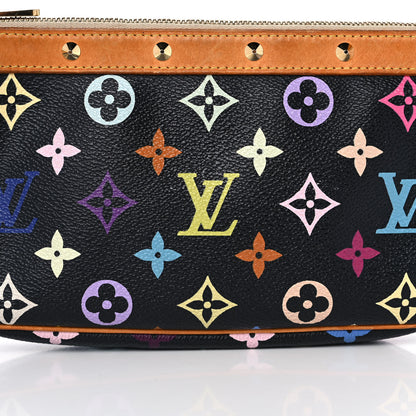 Louis Vuitton Monogram Multicolor Pochette Accessories Black 8 of 10