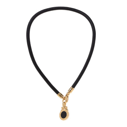 Bulgari 18K Yellow Gold Onyx BVLGARI BVLGARI Cord Pendant Necklace 3 of 5