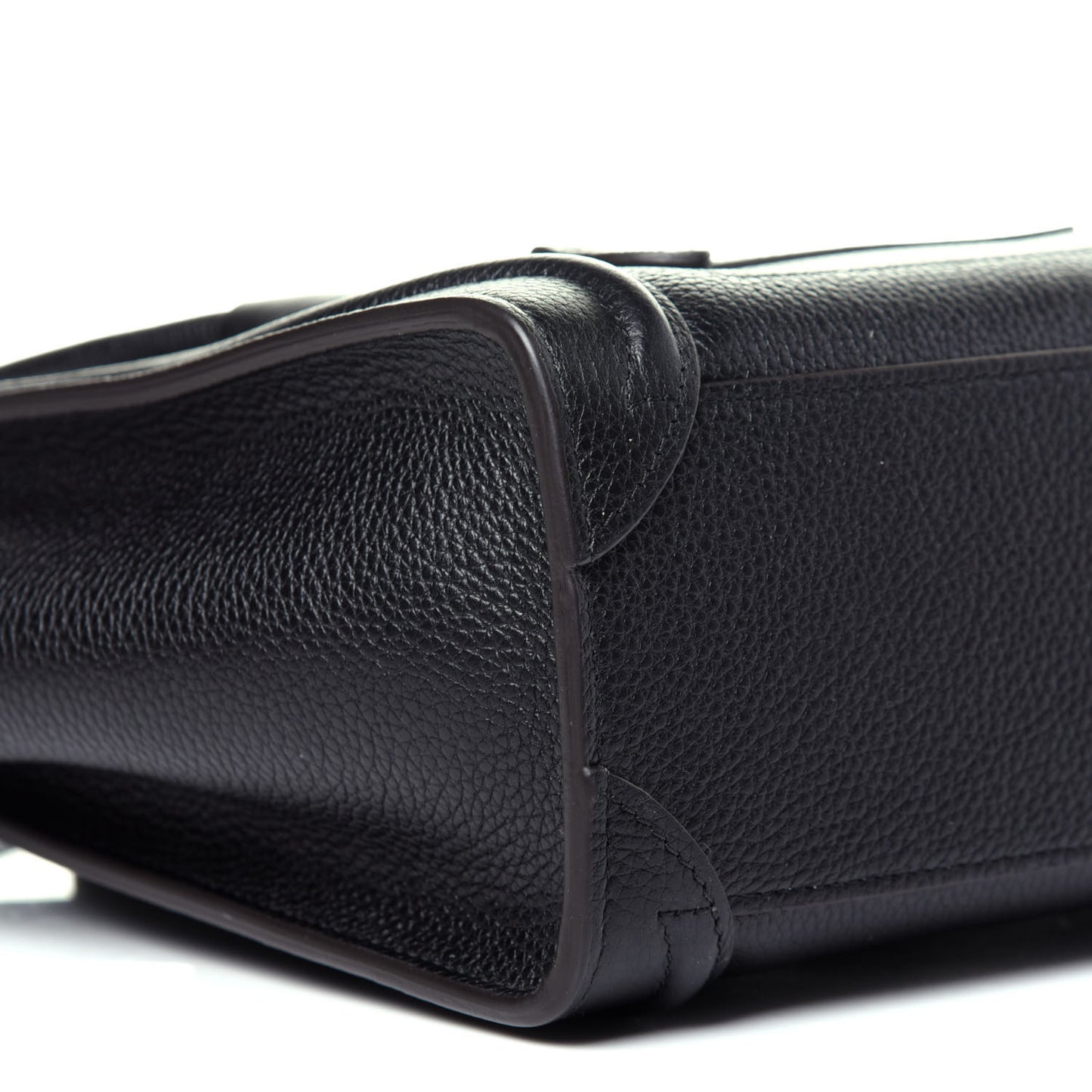 Drummed Calfskin Nano Luggage Black