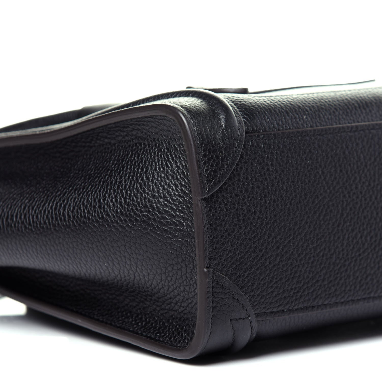 Celine Drummed Calfskin Nano Luggage Black 9 of 11