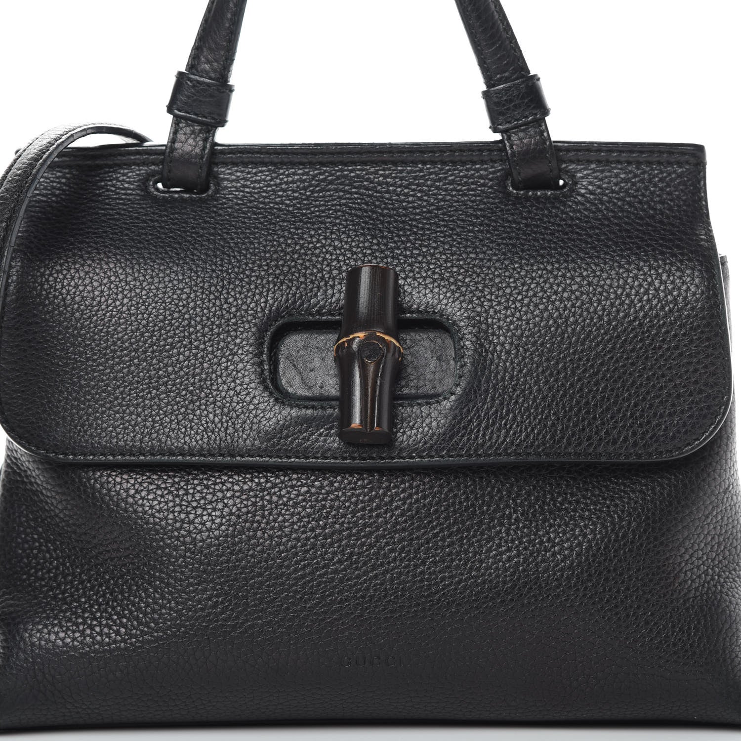 Gucci Cellarius Calfskin Small Bamboo Daily Top Handle Bag Black 7 of 16