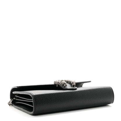 Gucci Calfskin Mini Dionysus Chain Wallet Black 4 of 11