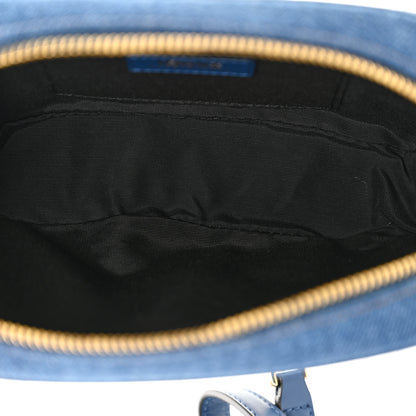 Versace Denim Quilted La Medusa Camera Bag Blue 5 of 9