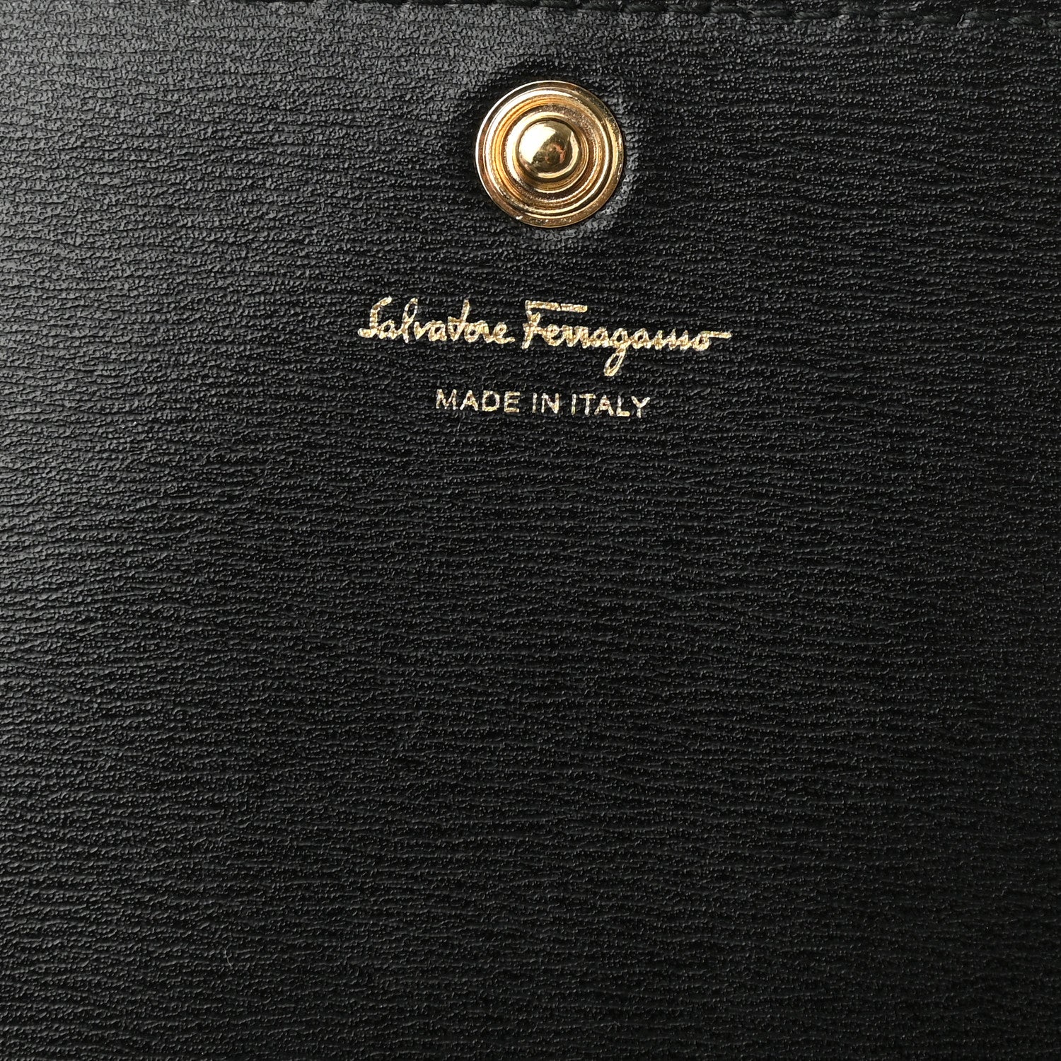 Salvatore Ferragamo Calfskin City Wallet On Chain Black Lipstick 6 of 7