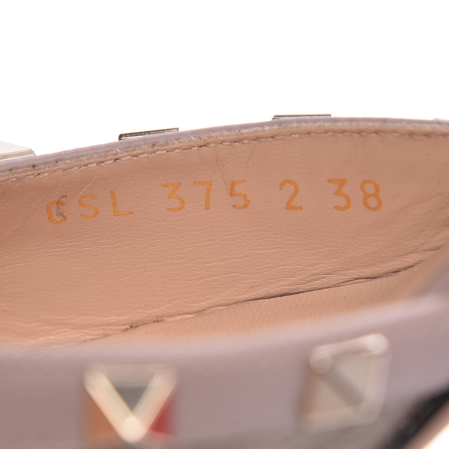 Valentino Garavani Metallic Pebbled Calfskin Rockstud Ankle Strap 65mm Pumps 38 Sasso Poudre 8 of 11