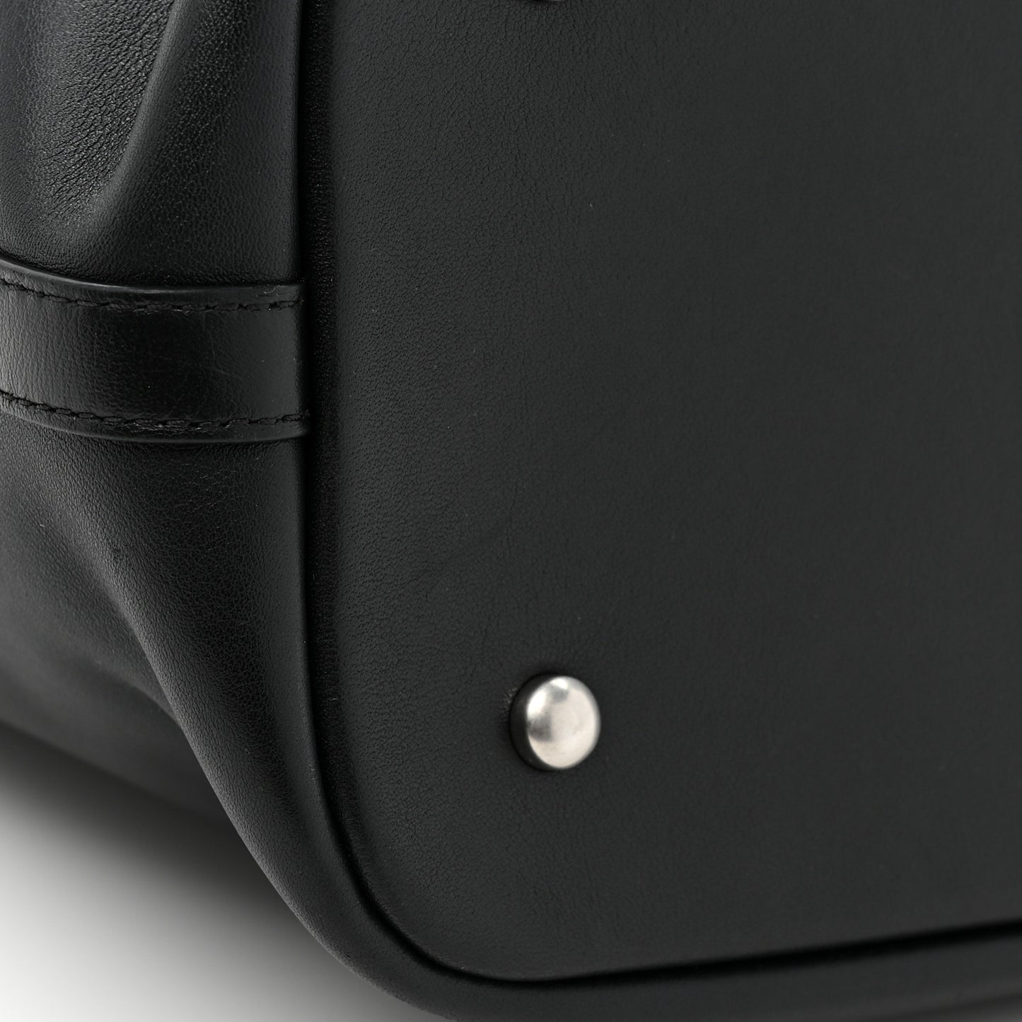Calfskin Large Coco Eyelets Shopping Tote Black