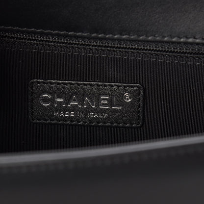 Chanel Patent Chevron Quilted New Medium Boy Flap Black 6 of 10