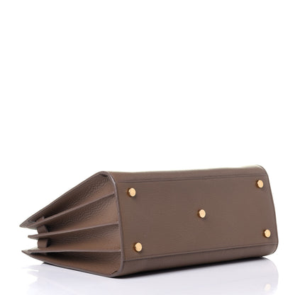 Saint Laurent Grained Calfskin Small Sac De Jour Taupe 5 of 12