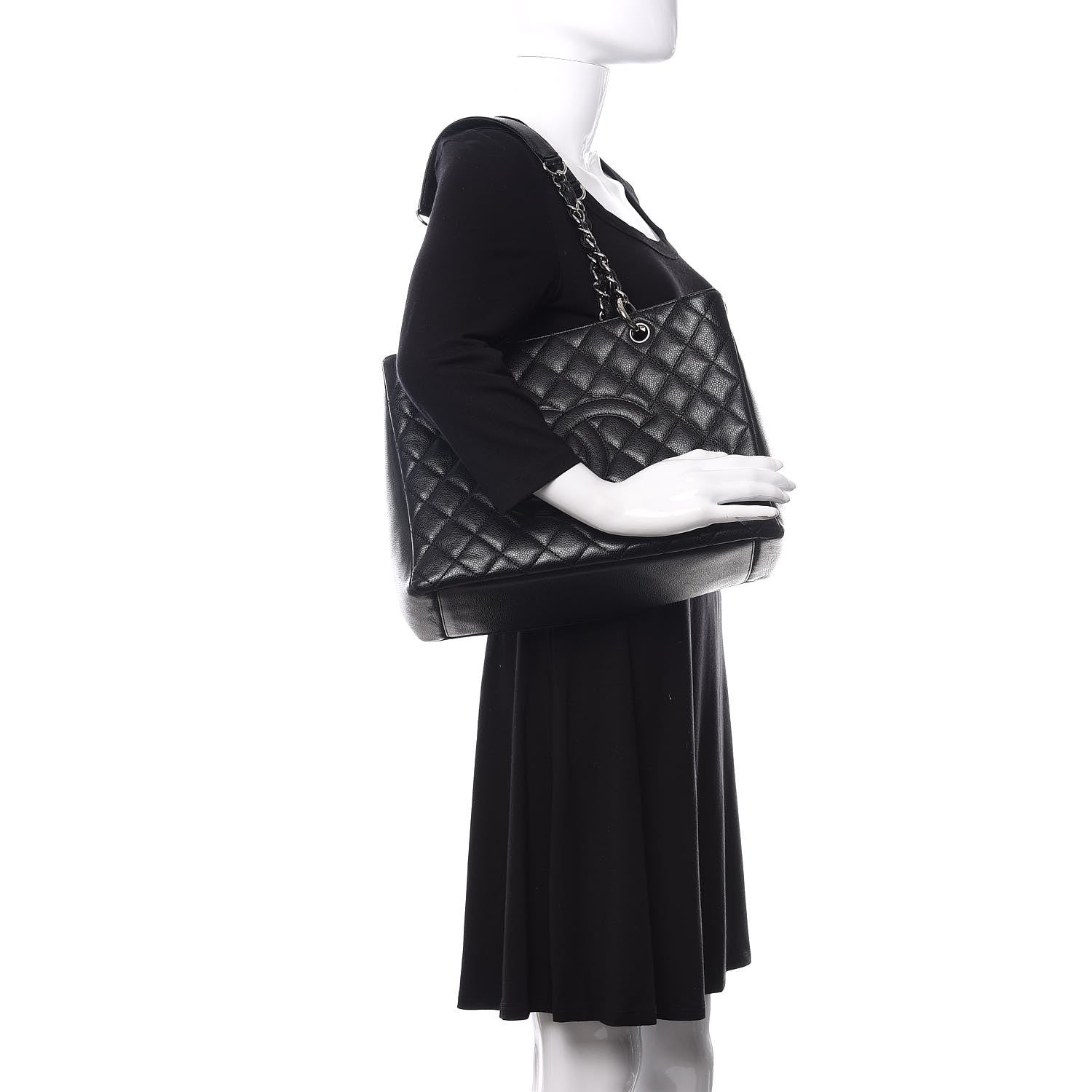 Chanel Caviar Quilted Grand Shopping Tote GST Black 2 of 10