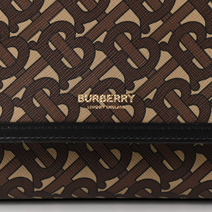 Burberry E-Canvas Monogram Stripe Medium Pocket Bag Bridle Brown 7 of 9
