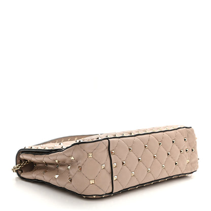 Valentino Garavani Lambskin Medium Rockstud Spike Shoulder Bag Poudre 4 of 13