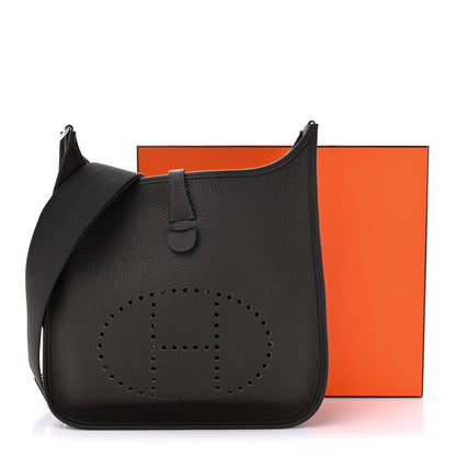 Hermes Taurillon Clemence Evelyne III PM Macassar 11 of 11