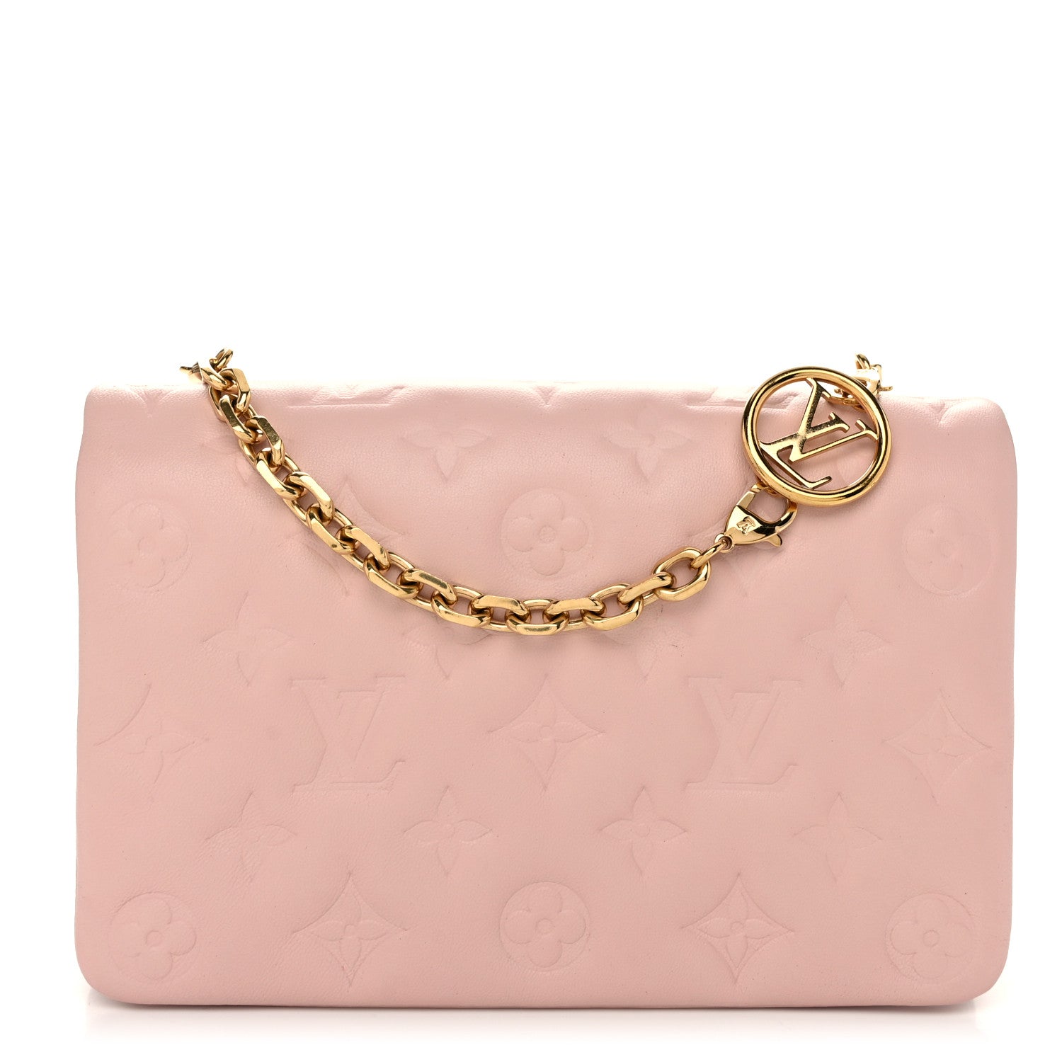 Louis Vuitton Lambskin Embossed Monogram Pochette Coussin Rose 1 of 9
