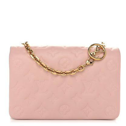 Louis Vuitton Lambskin Embossed Monogram Pochette Coussin Rose 1 of 9