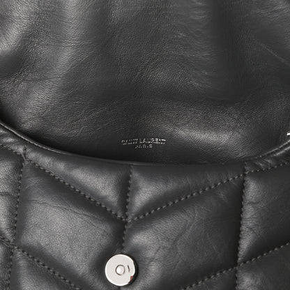 Saint Laurent Lambskin Quilted Toy Loulou Puffer Monogram Chain Satchel Storm 6 of 11