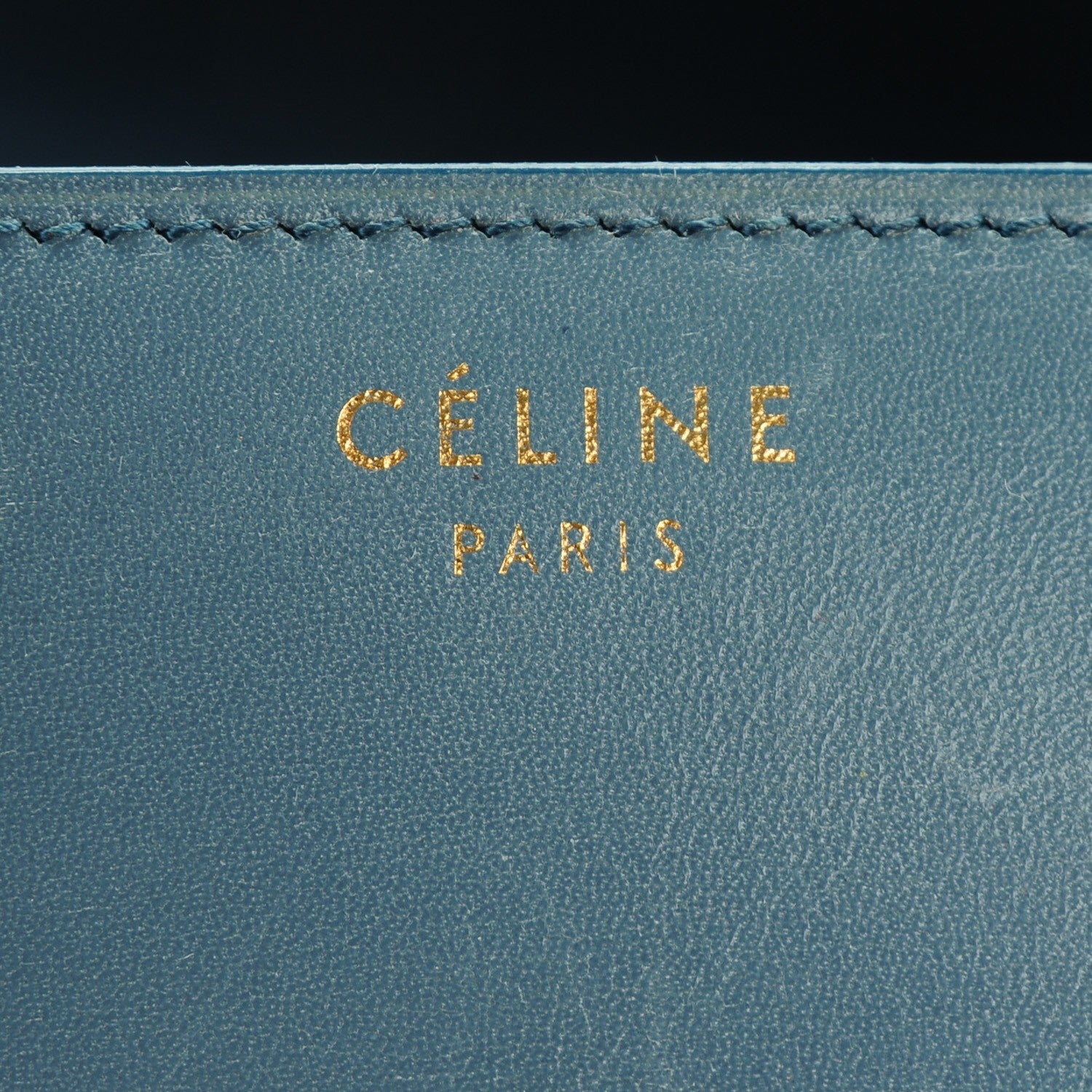 Celine Box Calfskin Medium Classic Box Flap Bag Slate Blue 8 of 9