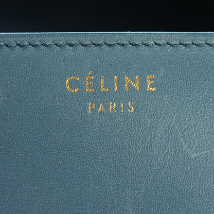 Celine Box Calfskin Medium Classic Box Flap Bag Slate Blue 8 of 9