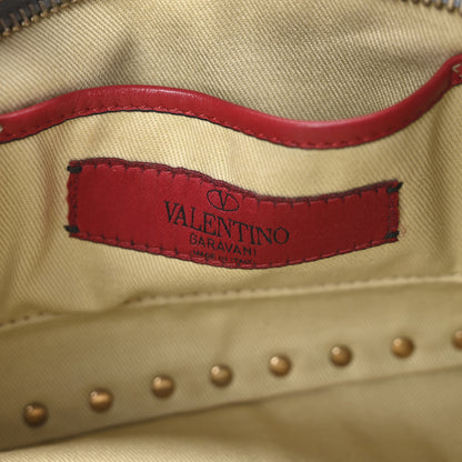 Valentino Garavani Vitello Colorblock Rockstud Camera Crossbody Bag Deep Rose Clover 6 of 9