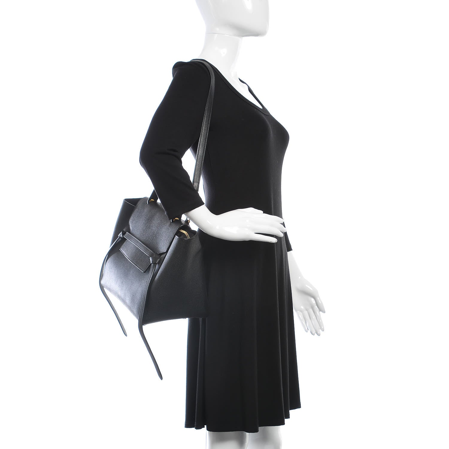Celine Grained Calfskin Small Belt Bag Black 3 of 12