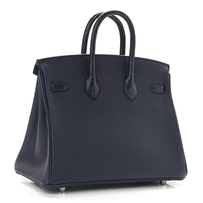 Hermes Togo Matte Alligator Birkin Touch 25 Bleu Nuit Bleu Indigo 2 of 10