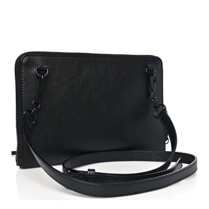 Balenciaga Grained Calfskin Neo Classic Black Hardware Zip Around Crossbody Black 3 of 9