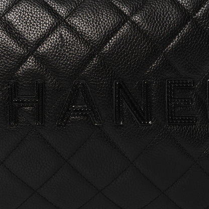 Chanel Caviar Patent Quilted Bowler Black 8 of 10