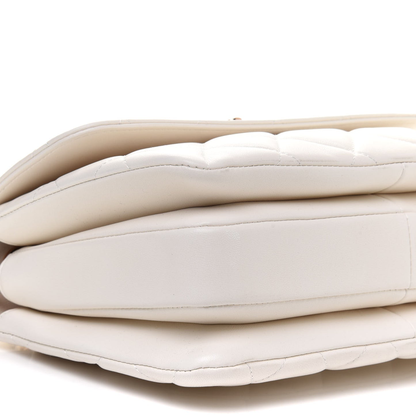 Lambskin Quilted Small Trendy CC Dual Handle Flap Bag White