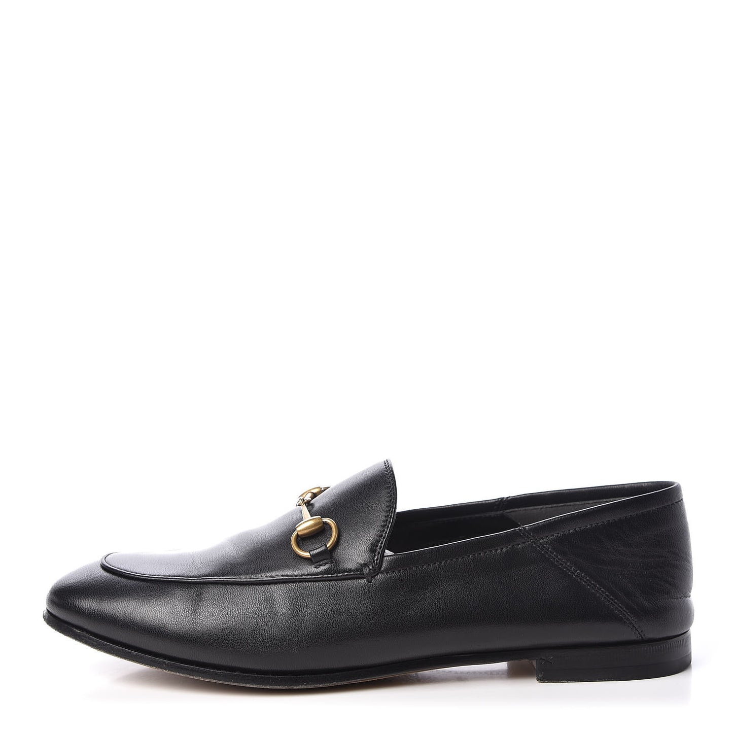 Lambskin Womens Brixton Horsebit Loafers 38 Black