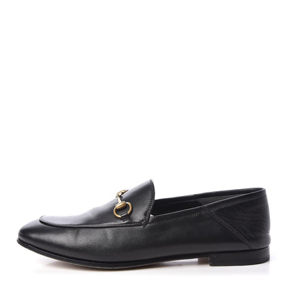 Gucci Lambskin Womens Brixton Horsebit Loafers 38 Black 1 of 13