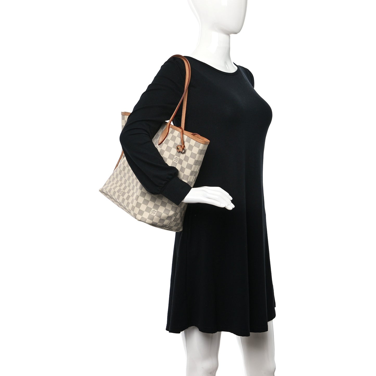 Damier Azur Neo Neverfull MM Rose Ballerine