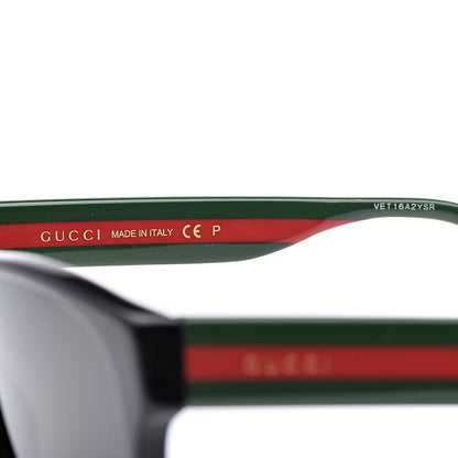 Gucci Acetate Square Frame Web Sunglasses GG0341S Black 5 of 7