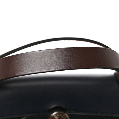 Hermes Military Toile Vache Hunter Herbag Zip Retourne 31 PM Black Bleu Indigo 10 of 11