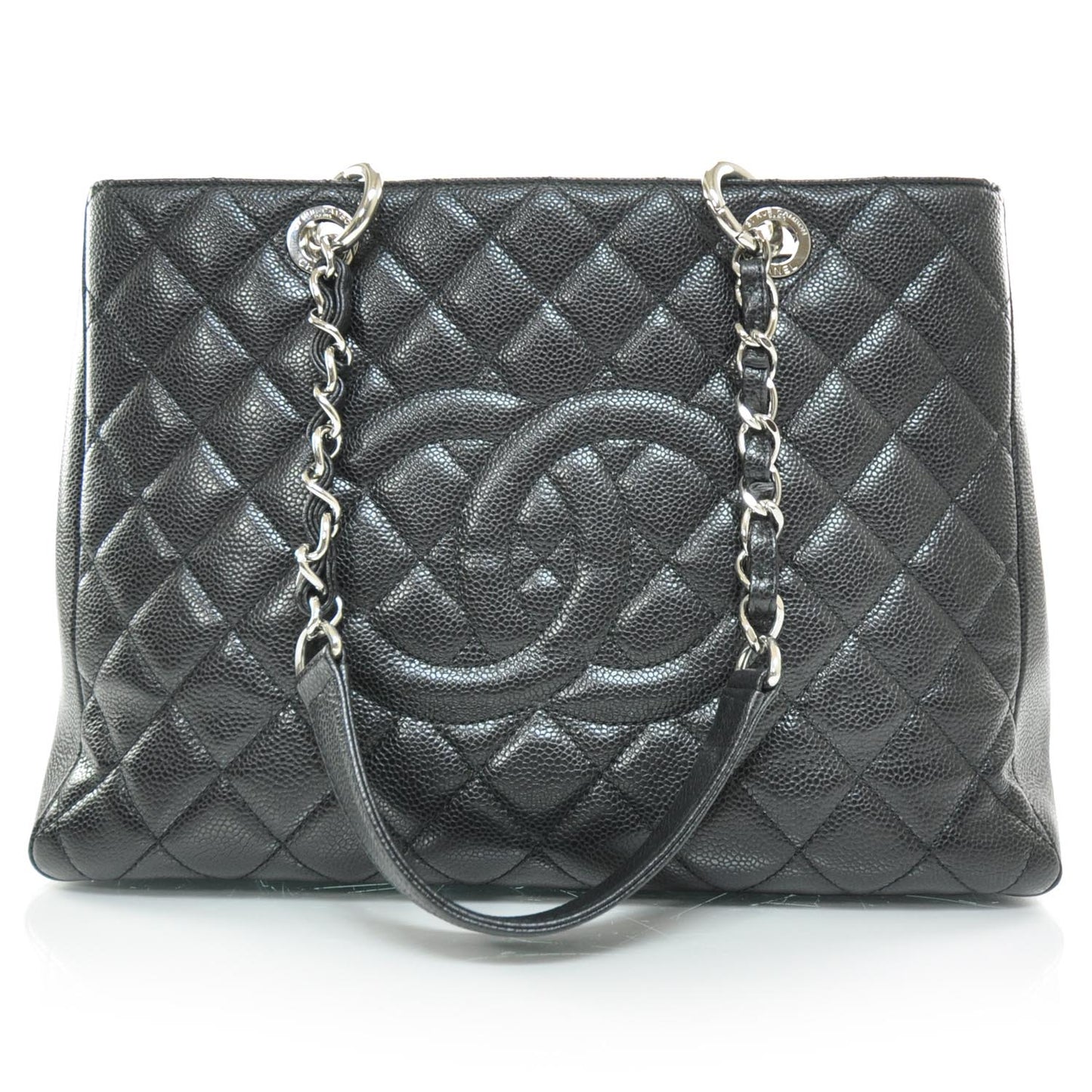 Caviar Quilted Grand Shopping Tote GST Black