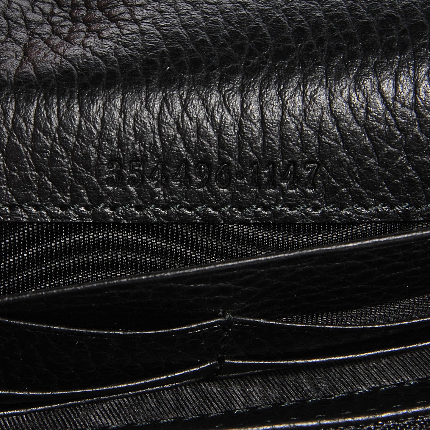 Dollar Calfskin Swing Continental Wallet Black