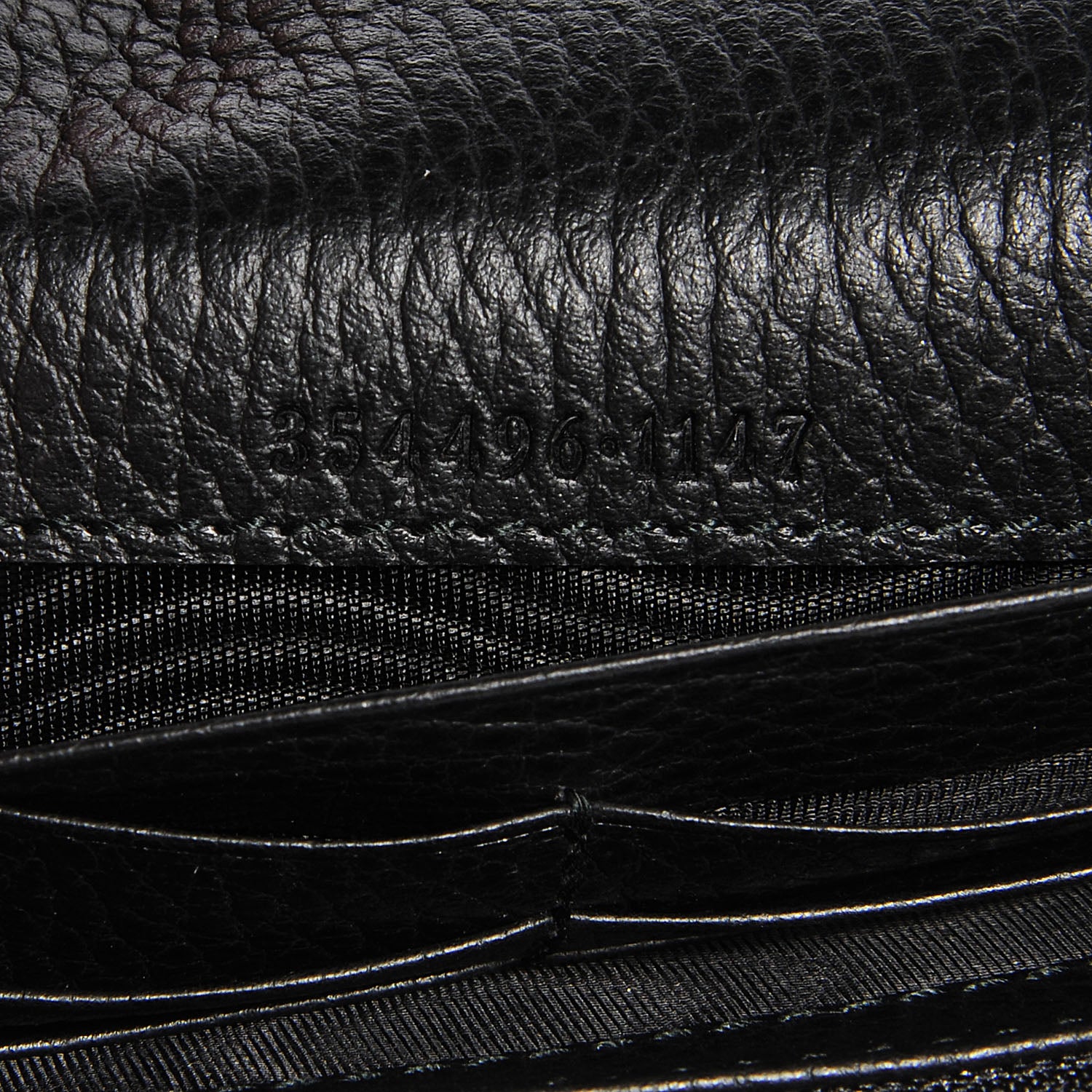 Gucci Dollar Calfskin Swing Continental Wallet Black 7 of 7